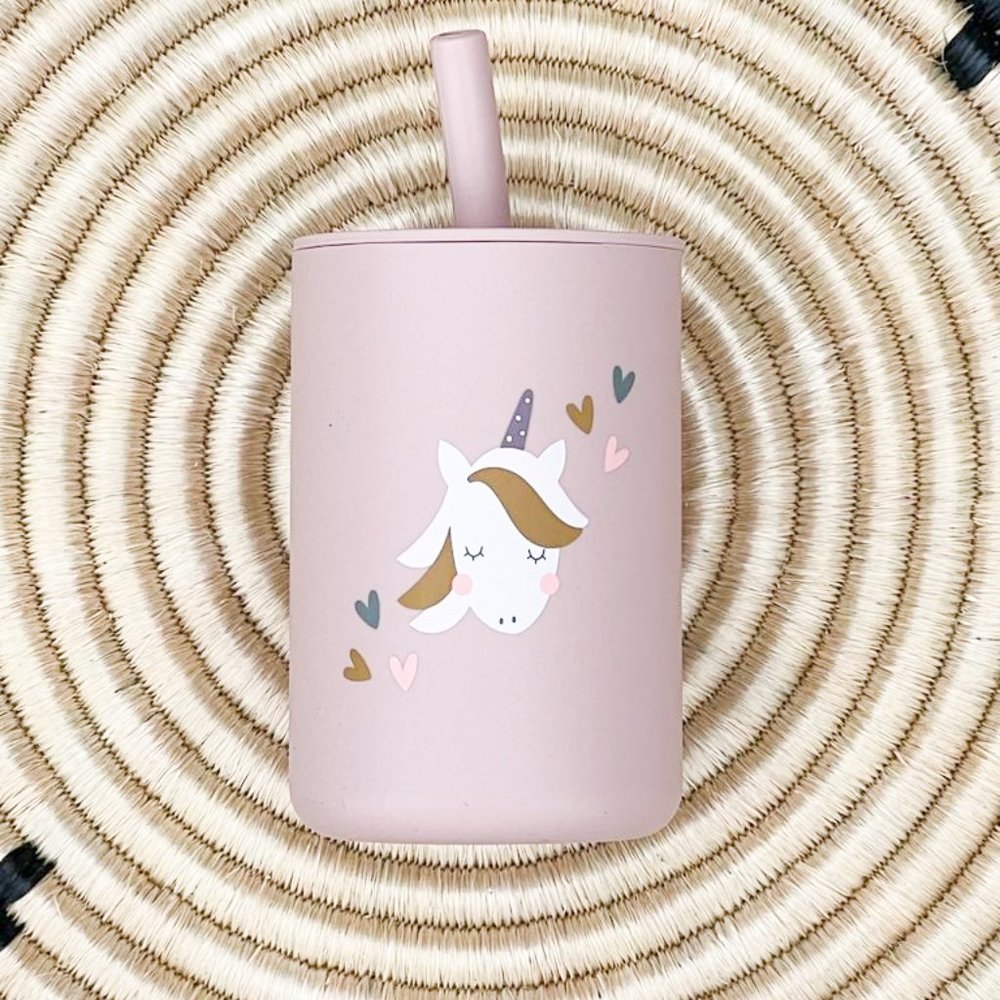 MINI Toddler Cup with Straw / Food Grade Mini Silicone Training Cup for Baby
